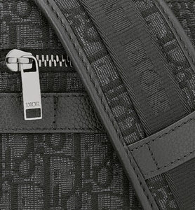 Safari Messenger Bag • Black Dior Oblique Jacquard