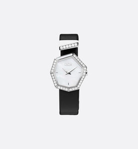 GEM DIOR 15.5 cm • Ø 27 mm (1”), Steel, Mother-of-Pearl and Diamonds