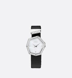 GEM DIOR 15.5 cm • Ø 27 mm (1”), Steel, Mother-of-Pearl and Diamonds