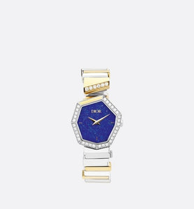 GEM DIOR 16.5 cm • Ø 27 mm (1”), Steel, Yellow Gold, Lapis Lazuli and Diamonds