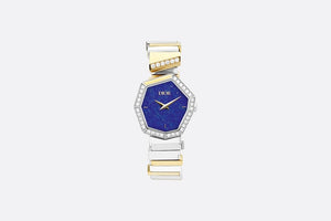 GEM DIOR 16.5 cm • Ø 27 mm (1”), Steel, Yellow Gold, Lapis Lazuli and Diamonds