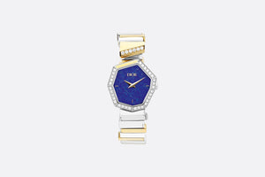 GEM DIOR 16.5 cm • Ø 27 mm (1”), Steel, Yellow Gold, Lapis Lazuli and Diamonds