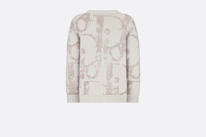 Sweater • Gray Wool and Cashmere Tricot Knit with Dior Oblique Print