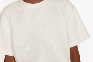 Oversized Dior Oblique T-Shirt • Off-White Terry Cotton Jacquard