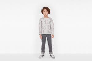 Sweater • Gray Wool and Cashmere Tricot Knit with Dior Oblique Print