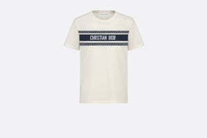 Dioriviera T-Shirt • White and Navy Blue Cotton Jersey