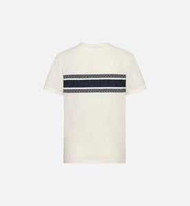 Dioriviera T-Shirt • White and Navy Blue Cotton Jersey
