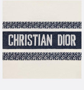 Dioriviera T-Shirt • White and Navy Blue Cotton Jersey