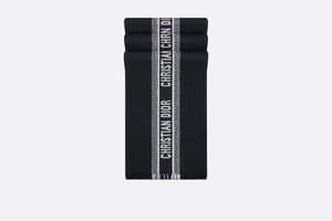 Dior Oblique University Reversible Scarf • Navy Blue Wool and Silk