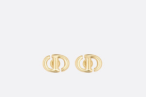 CD Navy Studs • Gold-Finish Metal