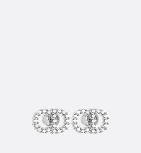 Clair D Lune Earrings • Palladium-Finish Metal and White Crystals
