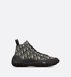 Diorizon Ankle Boot • Beige and Black Dior Oblique Jacquard and Black Rubber