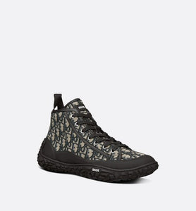 Diorizon Ankle Boot • Beige and Black Dior Oblique Jacquard and Black Rubber