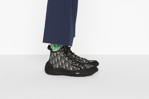 Diorizon Ankle Boot • Beige and Black Dior Oblique Jacquard and Black Rubber