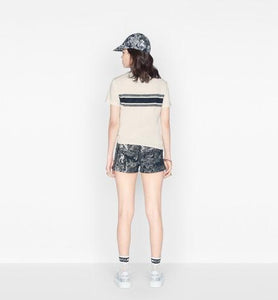 Dioriviera T-Shirt • White and Navy Blue Cotton Jersey