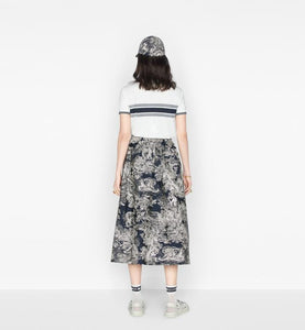 Polo Shirt • White and Navy Blue Cotton Jersey