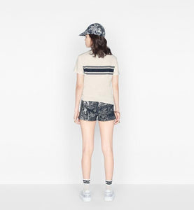 Dioriviera T-Shirt • White and Navy Blue Cotton Jersey