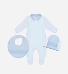 Nanouchka Newborn Gift Set • Sky Blue Interlock and Cotton Voile