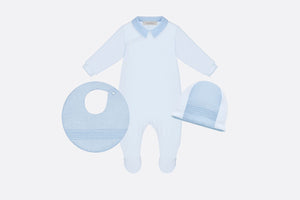 Nanouchka Newborn Gift Set • Sky Blue Interlock and Cotton Voile