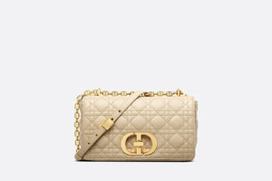 Medium Dior Caro Bag • Beige Supple Cannage Calfskin