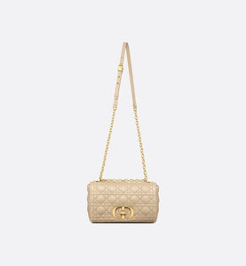 Medium Dior Caro Bag • Beige Supple Cannage Calfskin