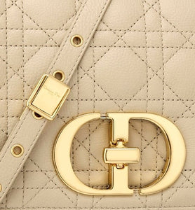 Medium Dior Caro Bag • Beige Supple Cannage Calfskin