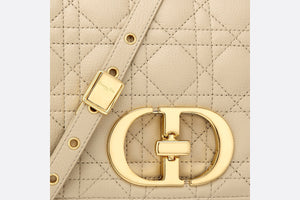 Medium Dior Caro Bag • Beige Supple Cannage Calfskin