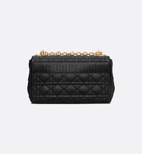 Medium Dior Caro Bag • Black Supple Cannage Calfskin