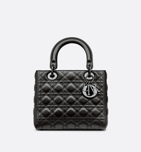 Medium Lady Dior Bag • Black Cannage Lambskin