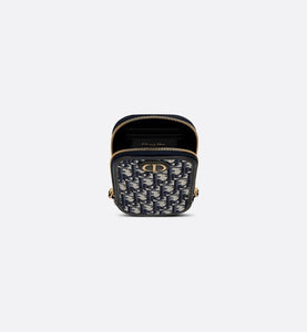 30 Montaigne Phone Holder • Blue Dior Oblique Jacquard