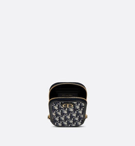 30 Montaigne Phone Holder • Blue Dior Oblique Jacquard