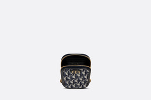 30 Montaigne Phone Holder • Blue Dior Oblique Jacquard