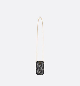 30 Montaigne Phone Holder • Blue Dior Oblique Jacquard