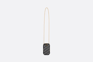 30 Montaigne Phone Holder • Blue Dior Oblique Jacquard