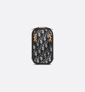 30 Montaigne Phone Holder • Blue Dior Oblique Jacquard