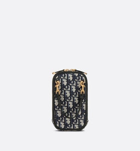 30 Montaigne Phone Holder • Blue Dior Oblique Jacquard