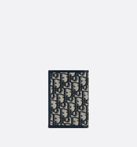 30 Montaigne Passport Holder • Blue Dior Oblique Jacquard
