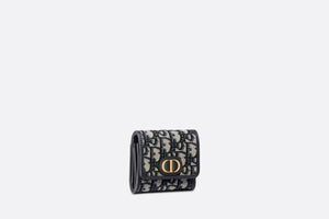 30 Montaigne Lotus Wallet • Blue Dior Oblique Jacquard