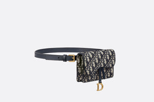 Saddle Belt Pouch • Blue Dior Oblique Jacquard