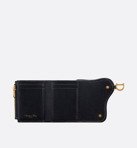 Saddle Lotus Wallet • Blue Dior Oblique Jacquard