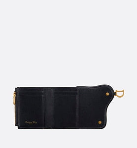 Saddle Lotus Wallet • Blue Dior Oblique Jacquard