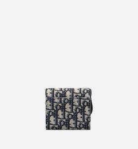 Saddle Lotus Wallet • Blue Dior Oblique Jacquard