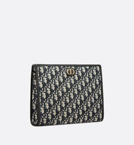 30 Montaigne Pouch • Blue Dior Oblique Jacquard