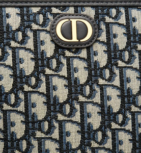 30 Montaigne Pouch • Blue Dior Oblique Jacquard