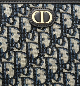 30 Montaigne Pouch • Blue Dior Oblique Jacquard