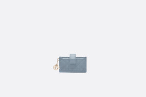 Lady Dior 5-Gusset Card Holder • Sky Blue Patent Cannage Calfskin