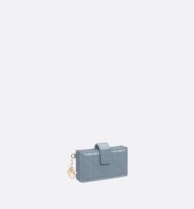 Lady Dior 5-Gusset Card Holder • Sky Blue Patent Cannage Calfskin