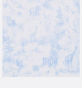 Toile de Jouy Newborn Gift Set • Sky Blue and White Muslin, Interlock and Cotton Velvet