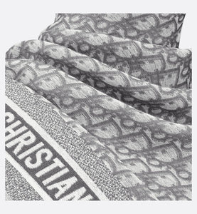 D-Oblique Shawl • Gray Wool, Silk and Cotton