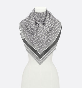 D-Oblique Shawl • Gray Wool, Silk and Cotton